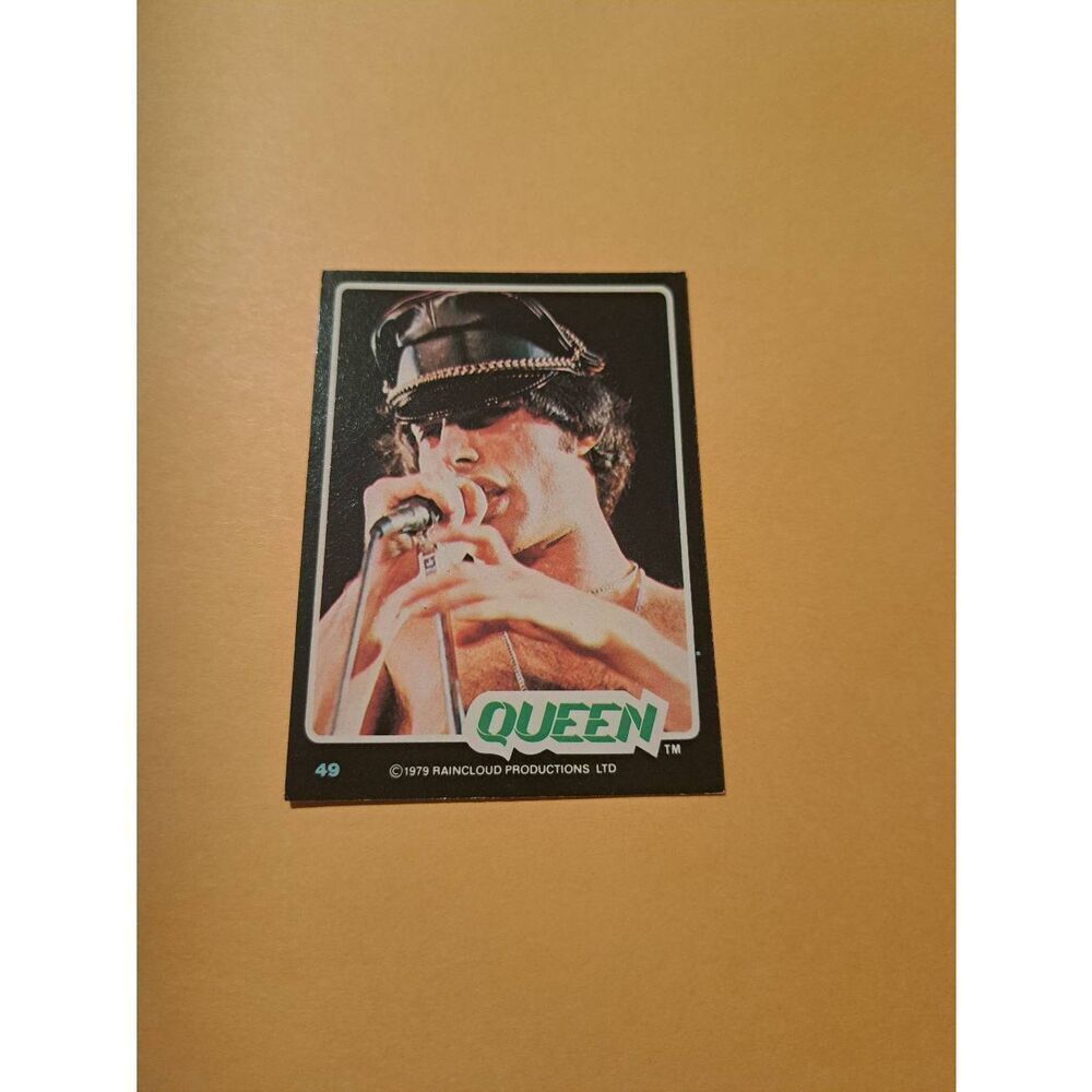 Vintage 1979 Raincloud Productions Queen Trading Card #49 Rock Band Memorabilia